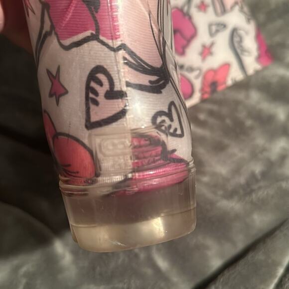 Coach Floral Pink Poppy tall rain boots sz 9 - Picture 2 of 4